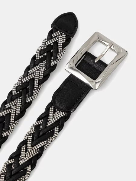 Ремінь Morgan з ремінцями чорний