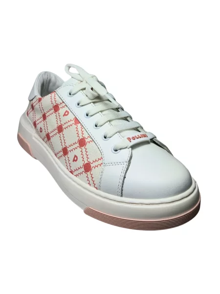 Sneakersy Pollini skórzane białe