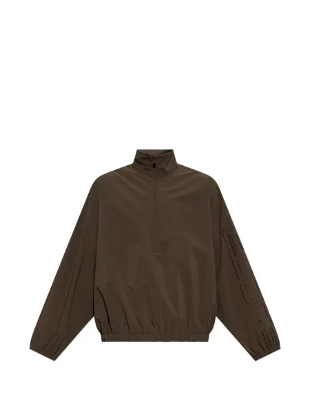 Hanorac cu fermoar Fear Of God Essentials cu broderie maro