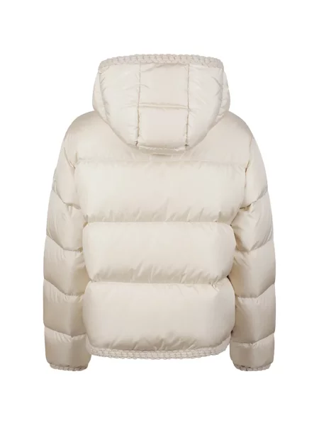 Къс пухено яке Moncler с качулка
