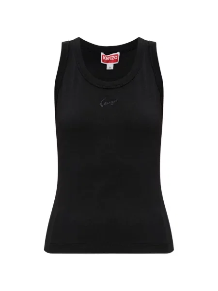 Top Kenzo cu broderie negru