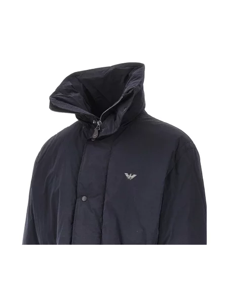 Parka Emporio Armani pikowana niebieska