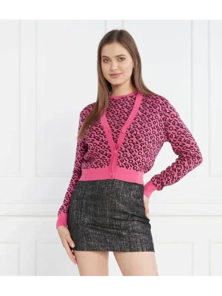 Pinko Cardigan cu adaos de lână roz