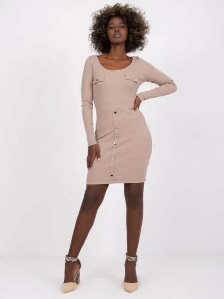 Rochie Fashionhunters de costum bej