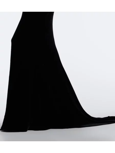 Rochie Stella Mccartney de catifea drapată negru