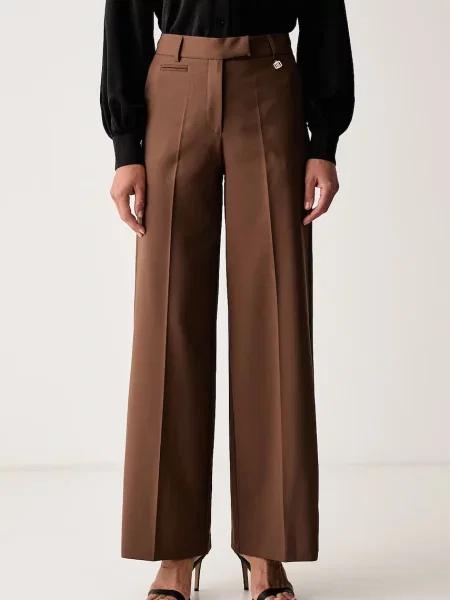 Fracomina pantaloni de costum pentru femei maro