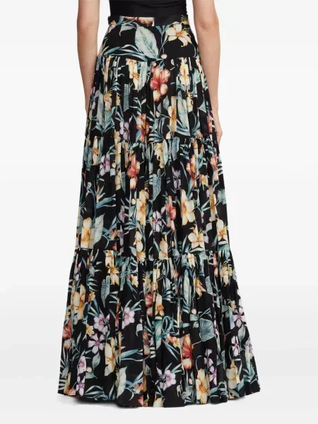 Fustă Ralph Lauren Collection cu model floral cu imagine negru