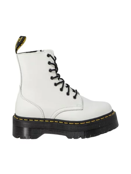 Botki Dr. Martens na platformie białe