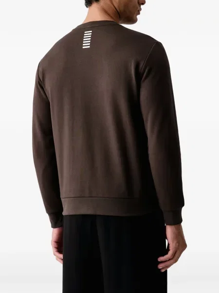 Hanorac Ea7 Emporio Armani cu imagine maro
