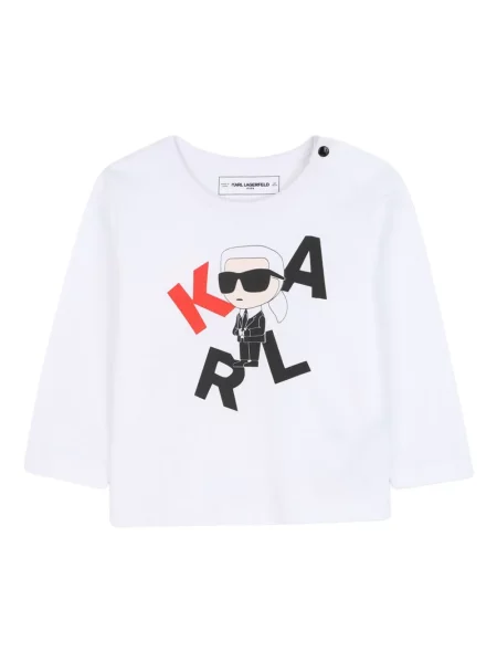 Dětské tričko Karl Lagerfeld bílé