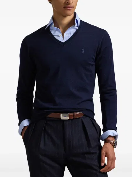 Vlněná zateplená džínová bunda Polo Ralph Lauren s oděrkami modrá