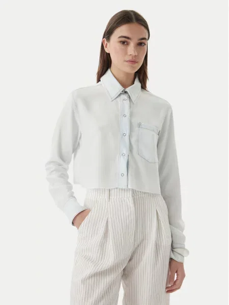 Patrizia Pepe Cămașă deschis albastru