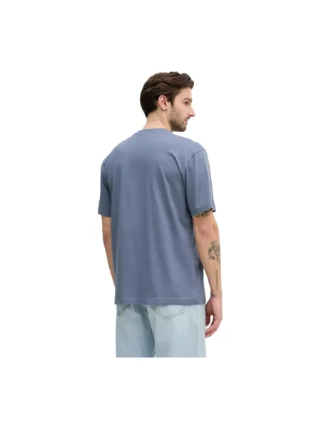 T-shirt z detalem z logo Calvin Klein Jeans niebieska