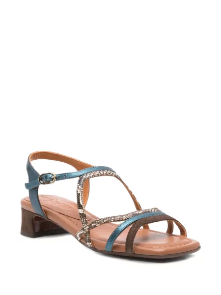 Sandale Chie Mihara din piele cu model piele de șarpe maro