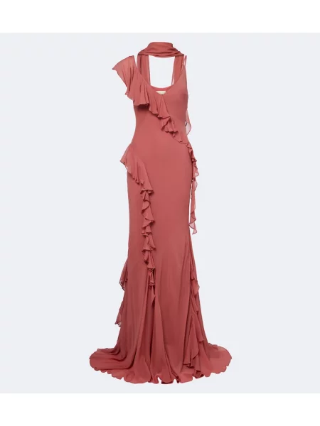 Rochie De La Vali cu volane roz