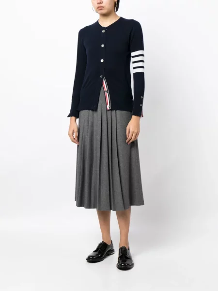 Cardigan Thom Browne cu dungi albastru