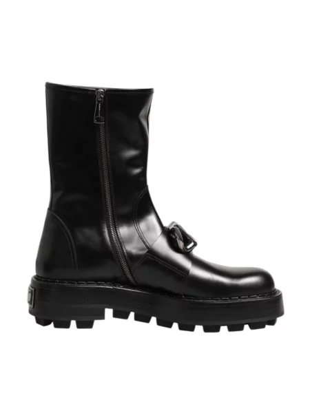 Botki Dolce And Gabbana z logo czarne