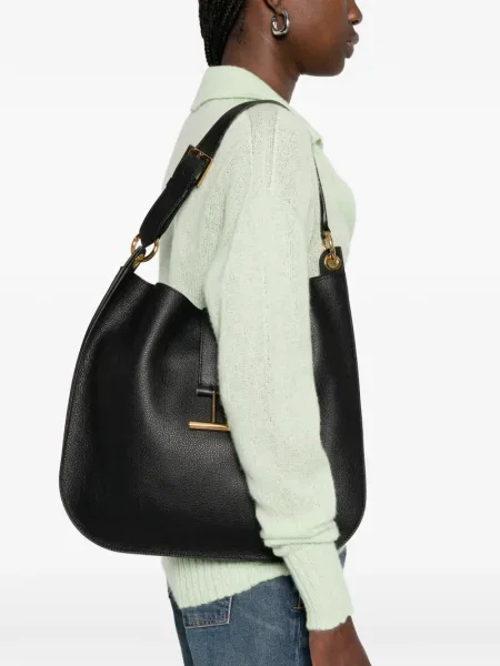 Geanta de piele Tom Ford din piele negru