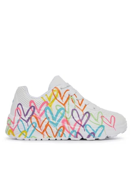 Skechers Tenisice Uno Lite Spread The Love bijela