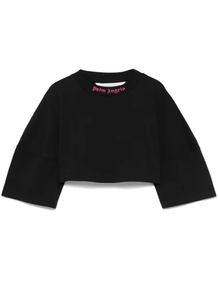 Decupat tricou Palm Angels cu imagine negru