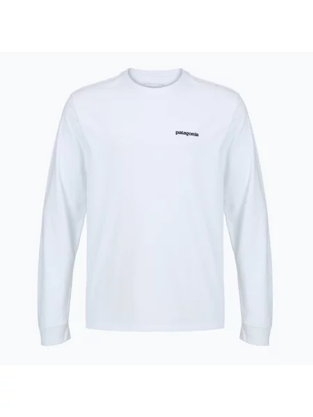 Tricou cu mânecă lungă Patagonia cu autograf alb