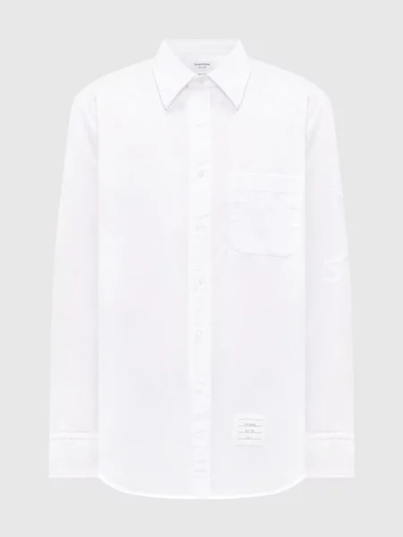 Рубашка Thom Browne с вышивкой белая