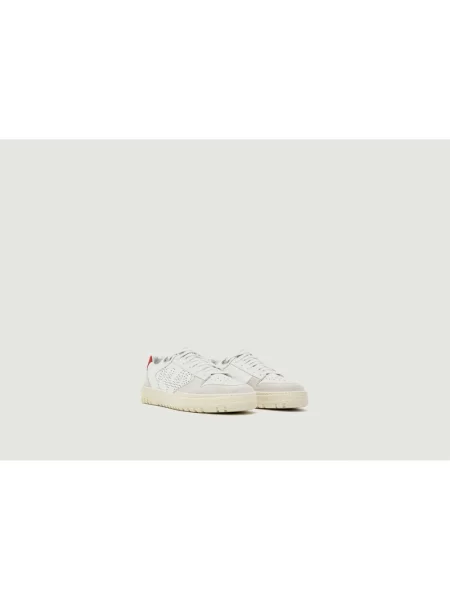 Sneakersy P448 skórzane białe