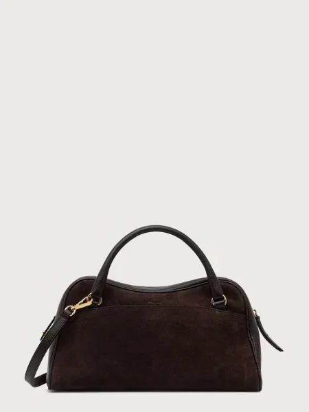 Pollini crossbody kabelka kožená hnědá