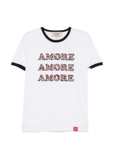 Tricou Alessandro Enriquez cu imagine alb