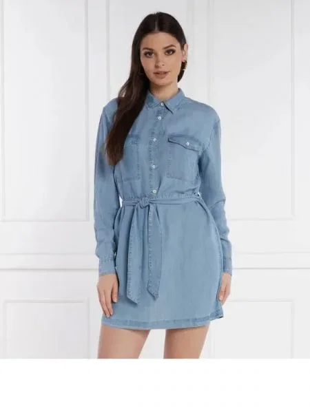 Pepe Jeans London Rochie cu cordon ERINE albastru