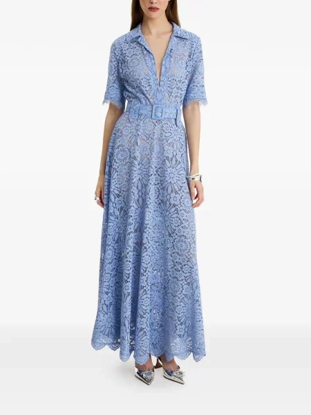 Maxi rochie maxi Moos Studio din dantelă de costum albastru