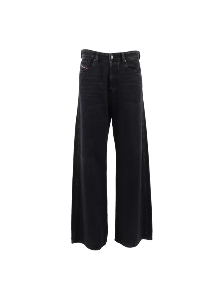 Szerokie jeansy Diesel czarne