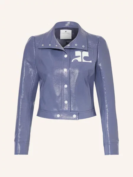 Courrèges Cropped Bunda tmavě modrá