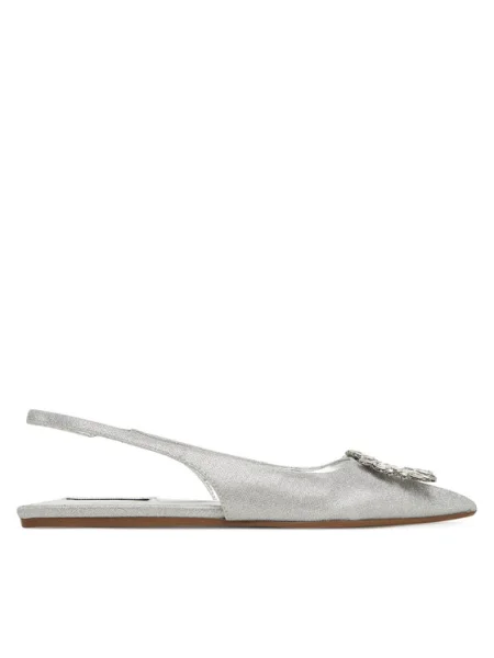 Балеринки Steve Madden Calista с отворена сребристо