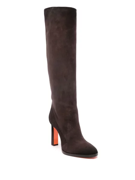 Botine Santoni din piele de căprioară negru