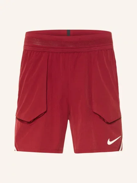 Nike Tenisové Šortky Court Slam tmavě červená bílá