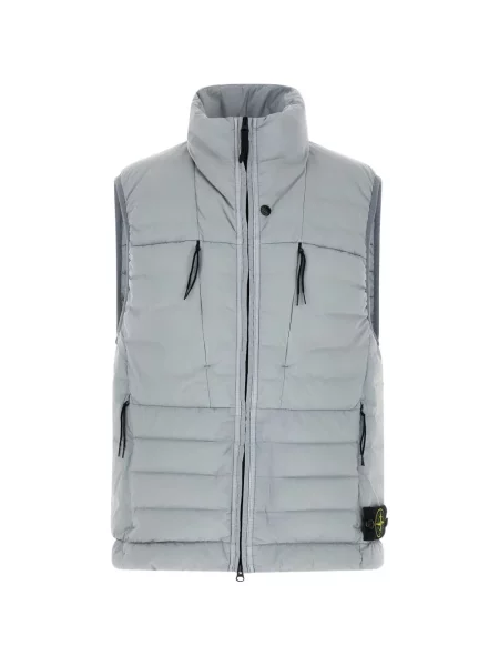 Matlasat vestă Stone Island cu strasuri gri
