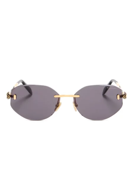 Ochelari de soare Bvlgari cu imprimeu geometric auriu
