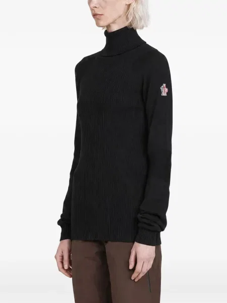 Dzianinowy sweter Moncler Grenoble czarny