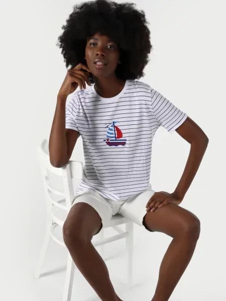 Футболки і поло Colin’s комбінований верх білий