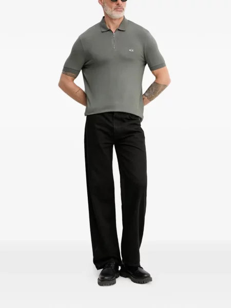 Pólóing Armani Exchange autogrammal zöld