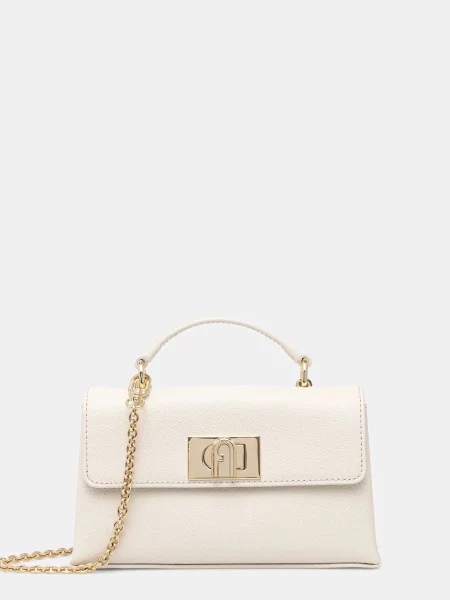 Usnjena torbica Furla bela