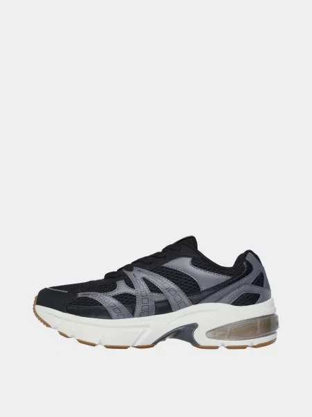 Кожаные кроссовки Skechers в уличном стиле черные