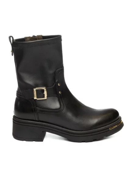 Buty do kostki Nerogiardini skórzane czarne