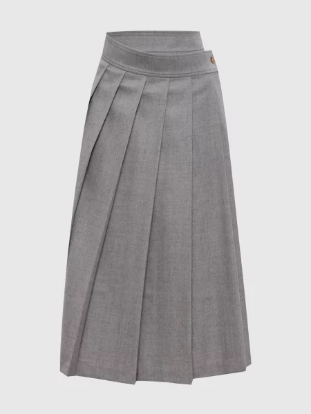 Спідниця з вовни на запах Intoca сіра