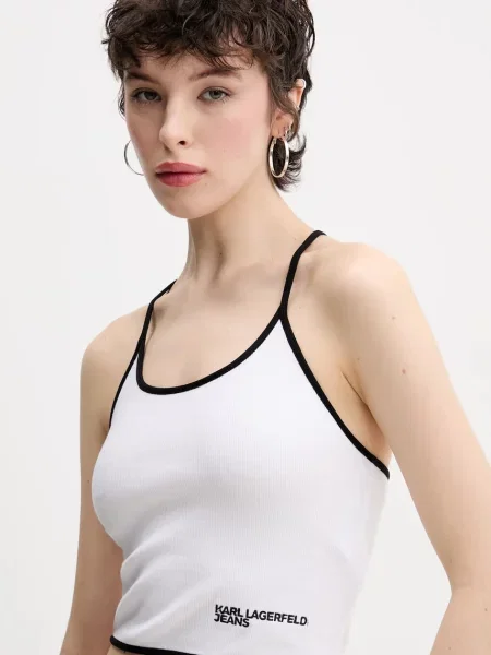 Tricou Karl Lagerfeld Jeans alb