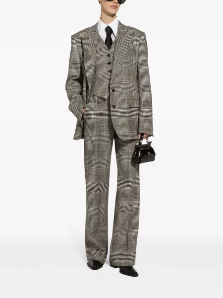 Pledinės kelnės Dolce & Gabbana pilka