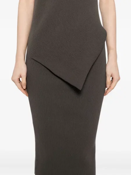 Rochie midi Rick Owens până la genunchi de costum gri