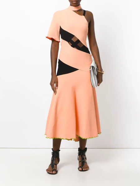 Rochie Proenza Schouler asimetrică galben