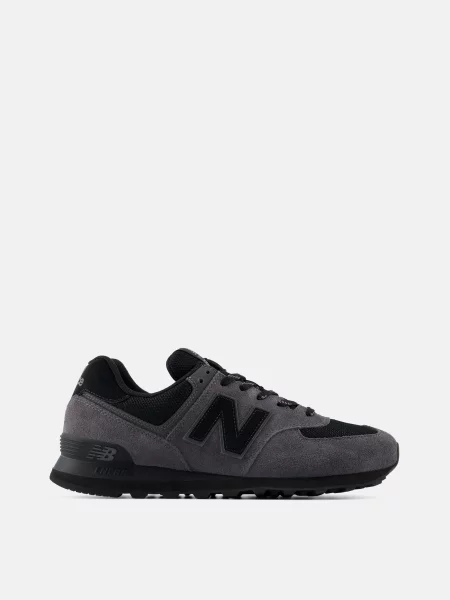 Замшевые повседневные кроссовки New Balance 574 серые